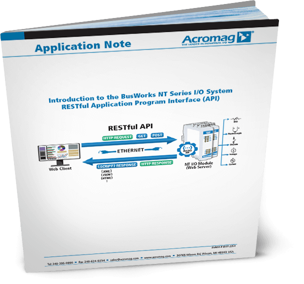 Application Note: Introduction to the NT Series I/O System RESTful Application Program Interface API